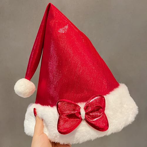 Fycakly Party Accessoires Lustig Süße Weihnachtsmütze für Kinder und Erwachsene Weihnachtsmannmützen & Schneemann-Kostümzubehör (C, 31.5X44cm) von Fycakly