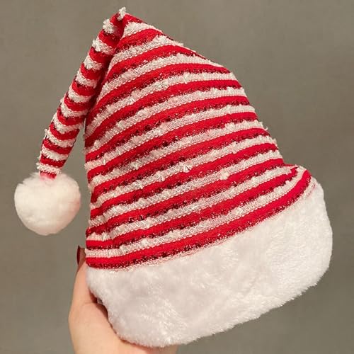 Fycakly Party Accessoires Lustig Süße Weihnachtsmütze für Kinder und Erwachsene Weihnachtsmannmützen & Schneemann-Kostümzubehör (E, 31.5X44cm) von Fycakly