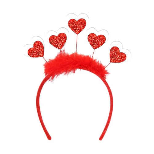 Fycakly Party Zubehör Herz-Haarband zum Valentinstag | Hochzeits- und Eventdekoration | Foto-Requisite | Glänzendes Stirnband (A, 25X20CM) von Fycakly