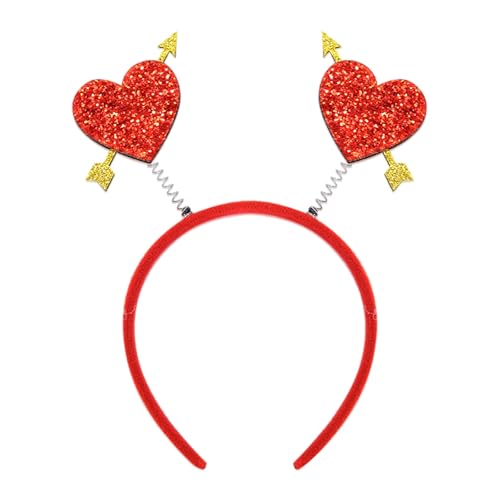 Fycakly Party Zubehör Herz-Haarband zum Valentinstag | Hochzeits- und Eventdekoration | Foto-Requisite | Glänzendes Stirnband (B, 25X20CM) von Fycakly