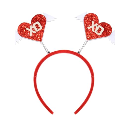 Fycakly Party Zubehör Herz-Haarband zum Valentinstag | Hochzeits- und Eventdekoration | Foto-Requisite | Glänzendes Stirnband (D, 25X20CM) von Fycakly