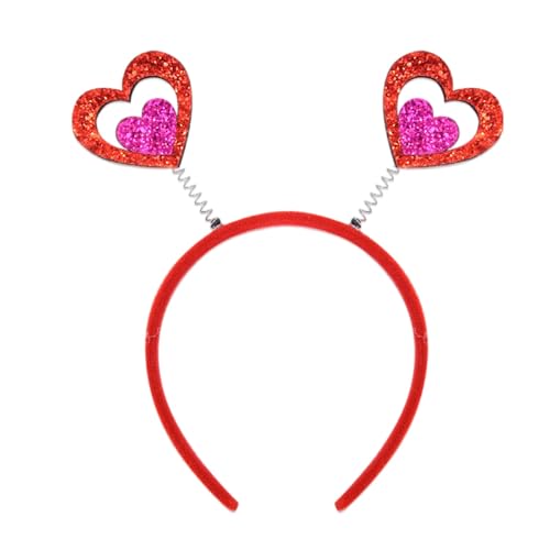 Fycakly Party Zubehör Herz-Haarband zum Valentinstag | Hochzeits- und Eventdekoration | Foto-Requisite | Glänzendes Stirnband (E, 25X20CM) von Fycakly