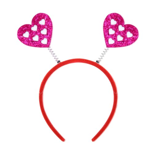 Fycakly Party Zubehör Herz-Haarband zum Valentinstag | Hochzeits- und Eventdekoration | Foto-Requisite | Glänzendes Stirnband (G, 25X20CM) von Fycakly