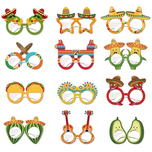 Fycakly Party Zubehör Mexikanische Karnevalsparty-Dekoration, Papiergläser (Green, One Size) von Fycakly