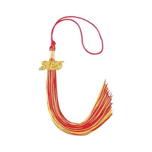 Hängedeko Outdoor Abschlussquaste für und Party Dekorative Doktorandenkappe Ornament Abschlusskappe Zubehör Polyestermaterial 40 cm Länge für Feiern (C, One Size) von Fycakly