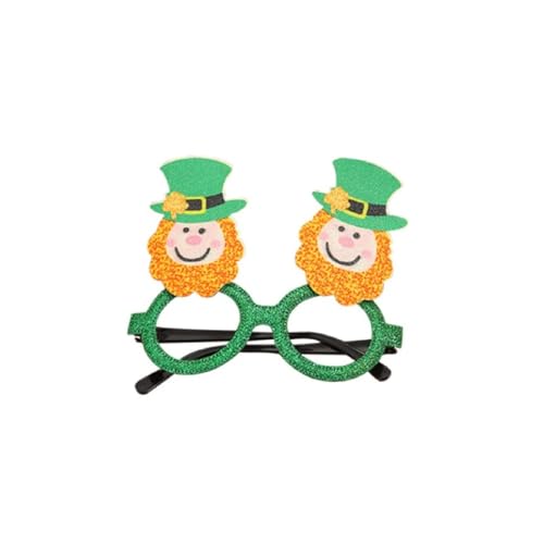 Hochzeit Accessoires Wedhapy St. Patrick's Day Stirnbandbrille Irische Foto Requisiten Accessoire Für Partyversorgungsbrille Brille Irische Foto Requisiten Zubehör St Patricks (Green, 16x15cm) von Fycakly