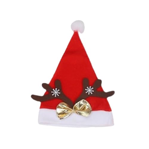 Hochzeit Party Zubehör Christmas Decoration For Adults Golden Khaki Headwear Accessory Hat (Red, One Size) von Fycakly