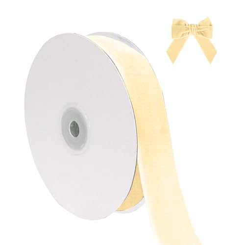 Hochzeit Party Zubehör Weihnachtliches Samtband zum Verpacken von Christbaumschmuck, 2,5 cm breit, insgesamt 9,1 m dünner Stoff für Hochzeitseinladungen (B, 914x2.5cm) von Fycakly