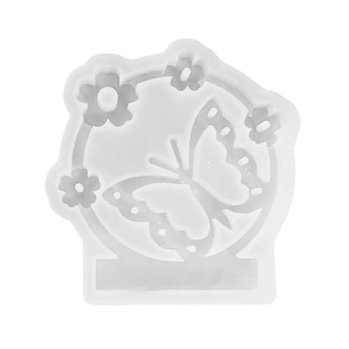 Kerzenhalter Stumpenkerzen Ostern Silikonformen Gießformen Kerzenhalter Schmetterlinge Blumen Form für Osterhase Silikonform für Schmetterlinge Blumen Silikon DIY Kerzen Basteln (White, One Size) von Fycakly
