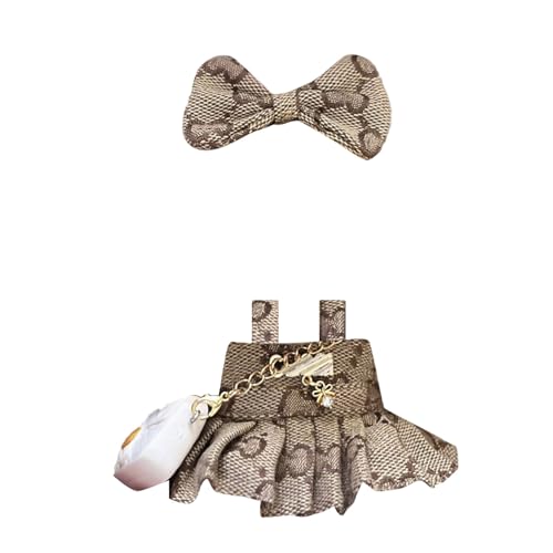 Kleidung für Labu ( keine Puppe) Handgefertigte Kleidung für Labu-Puppen | Verstellbare Outfits 15/ 17 cm große Sammlerstücke | Stilvolle Mode den Urlaub ​​ Kuscheltiere Baby ( Khaki, 10x10x1 cm) von Fycakly