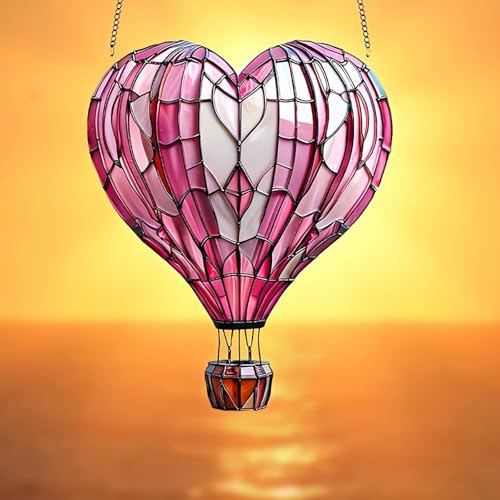 Luftballons Heißluftballons Valentinstagsdekorationen Acrylanhänger Hängende Dekorationen ​​ Wandtattoos Wohnzimmer​​ (23cm) von Fycakly