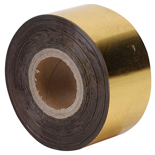 120 Meter/Rolle Metallic Folie mit 3 cm Breite Heißprägefolie Papier für Leder Stoffverpackung Box DIY Dekoration Zubehör(Gold) von Fydun