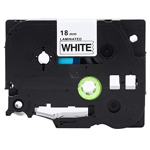 18 mm laminiertes Etikettenband Schwarz auf Weiß Kompatibles Etikettenbandersatz für Brother TZe 241/641 PT 18RZ/PT E300 von Fydun