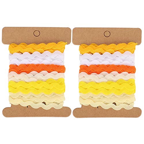 2 Stück Farbe Zick-Zack-Band Wave Bending Fringe Trim Ribbon für Home Party Hochzeitsdekoration Lace Ribbon Craft Supply(#4) von Fydun