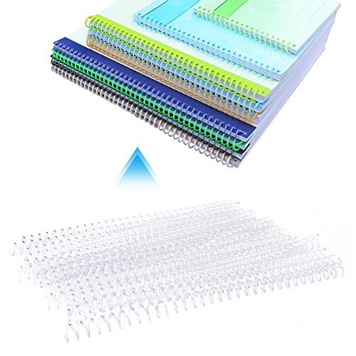 20 Stück 30-Loch-Loseblatt-Kammbindungen Kunststoffbindungsstacheln Spulen Ring Feder Spiralringe für A4-Papierbuchalbumbindung(13mm-transparent) von Fydun