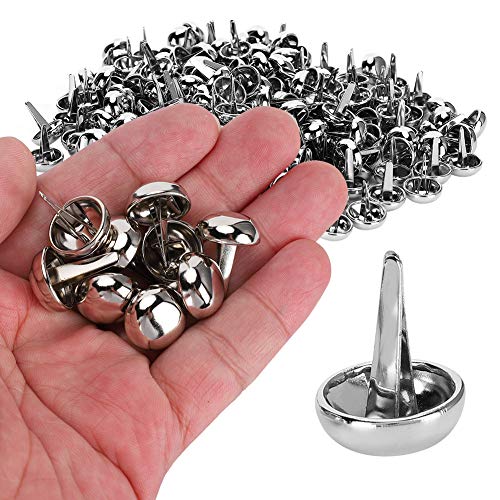 200 Stück Round Brads Geldbörse Füße Handtasche Nagelköpfe Spike für DIY Leder Craft Geldbörse Handtasche Füße Nagelkopf, 15mm, Silber 200 Stück Round Brads Geldbörse Füße Handtasche Nagelköpfe Spike für DIY Leder Craft Geldbörse Handtasche Füße Nagelkopf, 15mm, Silber von Fydun