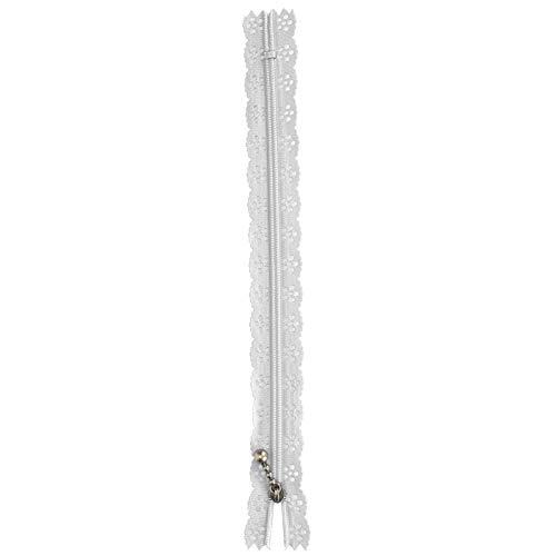 20CM 20Pcs Reißverschlüsse Nylon Lace Coil Flower Zipper zum Nähen Kleid Hochzeitstasche Geldbörse Jacke DIY Crafts(Weiß) von Fydun