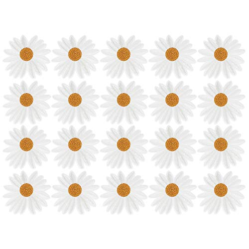 20pcs Daisy Flower Patch, 4.5CM Aufbügeln/Aufnähen Applique Kleidung Aufkleber für Kleidung Rucksack Handtaschen von Fydun