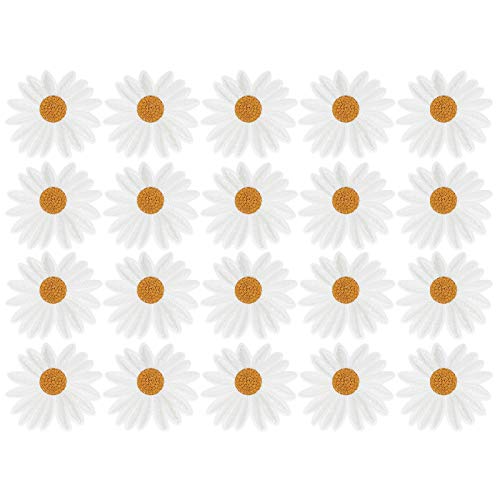 20pcs Daisy Flower Patch, 4.5CM Aufbügeln/Aufnähen Applique Kleidung Aufkleber für Kleidung Rucksack Handtaschen von Fydun
