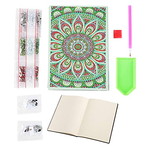 5D 50 Seiten Diamond Painting Notebook Skizzenbuch DIY Special Shaped Mandala Blumenmuster Diamond Diary Book von Fydun