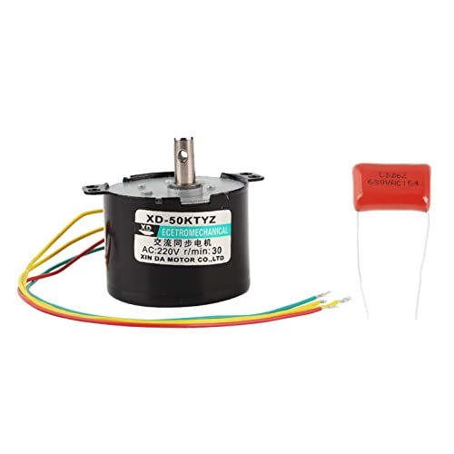 AC220V 5-50 U/Min Miniatur Niedriger Geschwindigkeit Großes Moment des Krafts Synchronen Motor CW CCW für Automatisierungssteuerungsforschungsanlagen (30 Runden) von Fydun