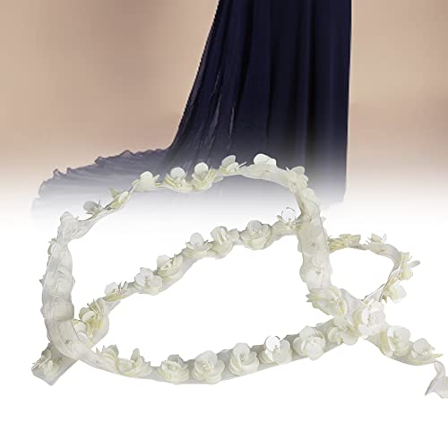 Fydun 1 Yard DIY Handgefertigte Perle Spitzenbänder Tape Trim Elegante Dekoration für Kleidung und Accessoires #3 (1,6 cm Blumenspitze 1 Größe) von Fydun