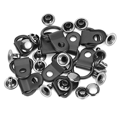 Fydun 100 Set 9x14mm Schnürsenkel Haken Öse Schnalle mit Nieten Messing Ösen Haken Schnalle Tülle D-Ring für Reparatur Camping Klettern Wanderschuhe von Fydun