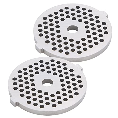 Fydun 2pcs Edelstahl Elektrische Fleischmühle 3 Mm Rundes Lochschleiftplatte für 5#/B -Typ Mincer (3-mm-Maschenmesser) von Fydun