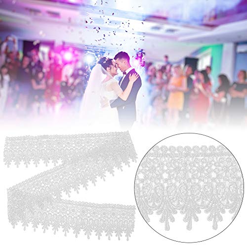 Fydun 5 Meter Weißes Polyestergarn -Trimmband für Handwerk, DIY -Nähzubehör und Kleidungsdekoration (WHITE) von Fydun