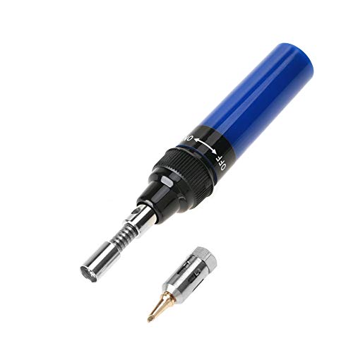 Fydun Butangas betrieben Loeten Stift, Gas Lötkolben Cordless Butan Gas Lötlampe Lötkolben Gun Schweißen Stift Werkzeug 1300 (Blau) von Fydun