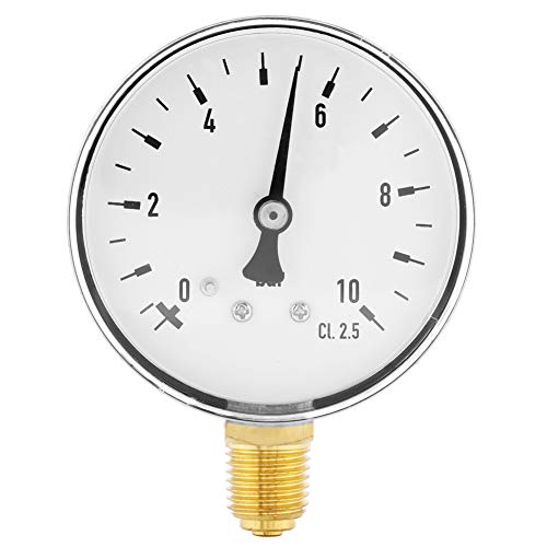 Fydun Luftölwasserdruck 1/4 Zoll NPT 0-10 Bar Manometer Seitenhalterung Fydun Luftölwasserdruck 1/4 Zoll NPT 0-10 Bar Manometer Seitenhalterung von Fydun