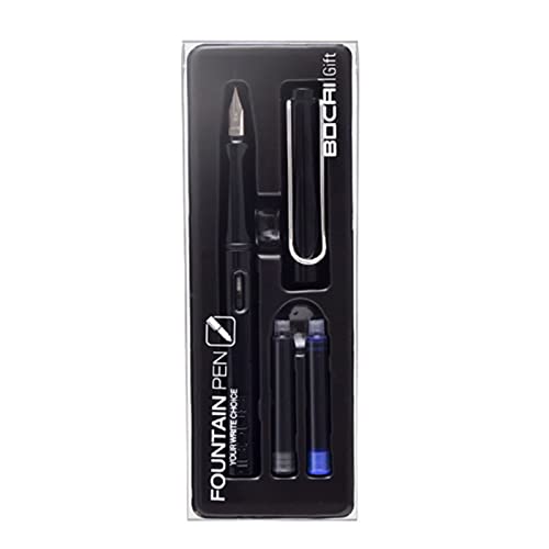 Fydun Nachfüllbarer Füllfederhalter aus Verchromtem Edelstahl, 0,38 Mm Feder, Schreibstift für Studenten (BLACK) von Fydun