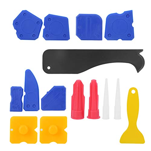 Fydun Silikon-Dichtungswerkzeuge, Schaber, Spachtel, Reiniger für Glasfenster, Handbetriebenes Werkzeugset, 15-teilig, Flexibler Dichtungsentferner, Fliesenschaufel von Fydun