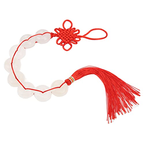 Weißer Jade-Anhänger, Reine Farbe, Acht Weiße Jade, Chinesischer Knoten, Feng Shui-Anhänger, Auto-Raumdekoration-Kollektion, Professionelles Zubehör Weißer Jade-Anhänger, Reine Farbe, Acht Weiße Jade, Chinesischer Knoten, Feng Shui-Anhänger, Auto-Raumdekoration-Kollektion, Professionelles Zubehör von Fydun