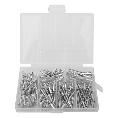 120pcs/set Blindnieten, Aluminiumlegierung Kuppelkopföffnung K-Typ-Niet für Mehrzweck mit Kunststoff-Aufbewahrungsbox 120pcs/set Blindnieten, Aluminiumlegierung Kuppelkopföffnung K-Typ-Niet für Mehrzweck mit Kunststoff-Aufbewahrungsbox von Fyearfly