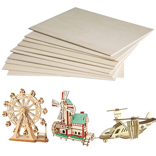 A4/A3 Lindenholz Sperrholz, 10/20pcs 3mm Dicke Laser Carving Sperrholzplatten Unfinished Lindwood Square Craft Holzplatten, für DIY Puzzles, Handwerk Modellbau, Malerei, Lasergravur (A3-10pcs) von Fyearfly