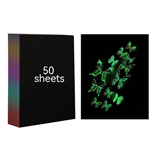 Fluoreszierendes Kratzpapier,50 Blatt Leuchtendes Kratzpapier,Für Geburtstage Partygeschenke Kindertag Halloween Weihnachten Ostern Thanksgiving Usw Fluoreszierendes Kratzpapier,50 Blatt Leuchtendes Kratzpapier,Für Geburtstage Partygeschenke Kindertag Halloween Weihnachten Ostern Thanksgiving Usw von Fyearfly