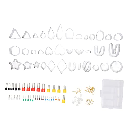 Fyearfly 126-teiliges Modelliermassen-Ausstecher-Set – vielseitige Formen für kreatives Basteln, inklusive 50 Ohrring-Zubehör von Fyearfly
