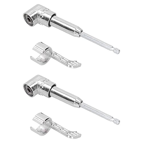 Fyearfly 2 Sets Ellenbogen-Bits, abgewinkelter Bithalter 105 ° Bohrmaschinenadapter 1/4-Zoll-Sechskantschaft-Winkelschraubendreher-Verlängerungsbuchse von Fyearfly
