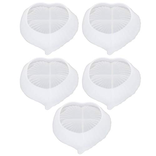 Fyearfly 5 x Epoxidharz-Gussform aus Silikon in Blattform für Bastelarbeiten von Fyearfly