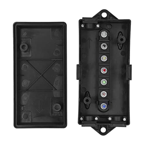 Fyearfly 7-Weges-Junction Box, Outdoor-Anhänger Elektrische Boxen 7-Weges-Klemme Boote Anhänger Drahtanschluss Abs Wasserdichtes Verteilungsblock für Junction-Schutz von Fyearfly