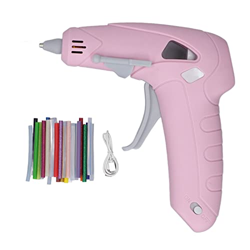 Fyearfly Akku-Klebepistole – Wiederaufladbare Handcraft Anti-Verbrühungs-Mund-Elektro-Klebepistole, Elektronisch, Schnelle Erwärmung Mit 30 Klebestiften Für Heimwerkerarbeiten, Rosa Fyearfly Akku-Klebepistole – Wiederaufladbare Handcraft Anti-Verbrühungs-Mund-Elektro-Klebepistole, Elektronisch, Schnelle Erwärmung Mit 30 Klebestiften Für Heimwerkerarbeiten, Rosa von Fyearfly