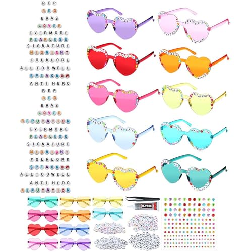 Fyearfly DIY-Party-Sonnenbrillen-Set, personalisierbarer Spaß für Hochzeiten und Geburtstage, komplettes Set mit Perlen und Werkzeugen von Fyearfly