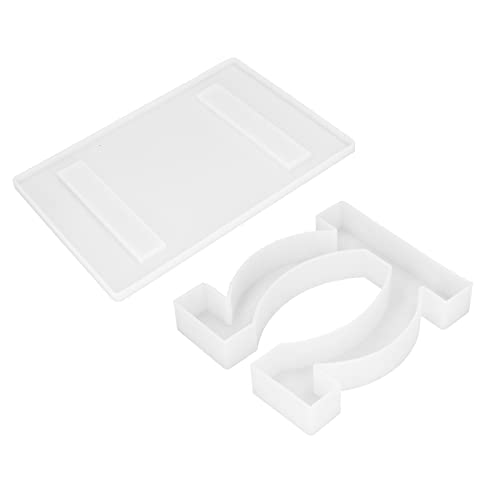 Fyearfly Epoxidharz-Form für Computer-Schreibtisch-Regal, Silikon-Form für Heimbüro-Dekoration, einzigartiges O-förmiges Fuß-Design von Fyearfly