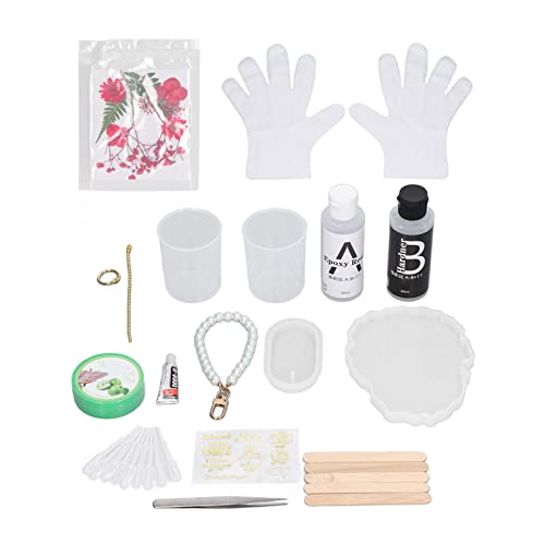 Fyearfly Epoxidharz-Untersetzer-Set, DIY, Handarbeit, wiederverwendbare Silikonform mit getrockneten Blumen, Aufklebern, einzigartiges Geschenk für Bastelliebhaber von Fyearfly