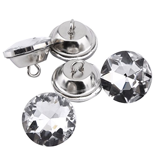 Kristall Strass Knopf, 50 Stück 20mm Strass Kristall Diamant Knöpfe zum Nähen für Kleidung Sofa Polster Kopfteil Deko von Fyearfly