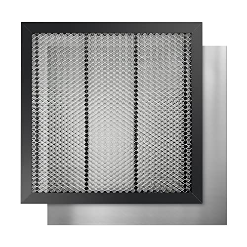 Waben-Arbeitstischplatte, 400 x 400 x 22 mm Laser-Waben-Arbeitsplatten-Plattformbett mit Bodenplatte für CO2-Lasergravierer Laserschneid-Graviermaschine von Fyearfly