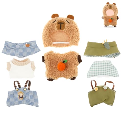 3 Satz La-bubu Kleidung La-bubu Clothing Waschbar Verschiedene Design Stile La-bubu Zubehör für Puppe Einfaches An und Ausziehen Plüsch Puppen Kleidung für Puppen Bis 17 cm von Fyeme