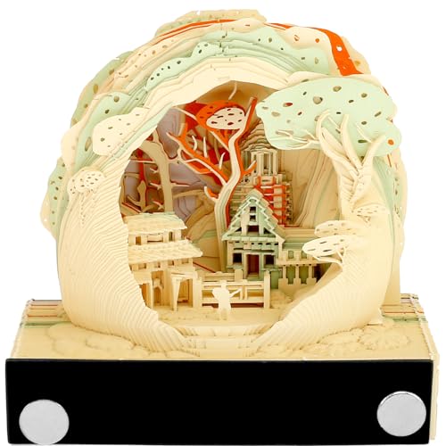 3D Notizblock 8×8×4cm 2025 3D Notizblock 3D Baum mit Stifthalter Kreative 3D Notizblock Geschenk für Weihnachten Thanksgiving Jubiläum Valentinstag (Gelb) von Fyeme
