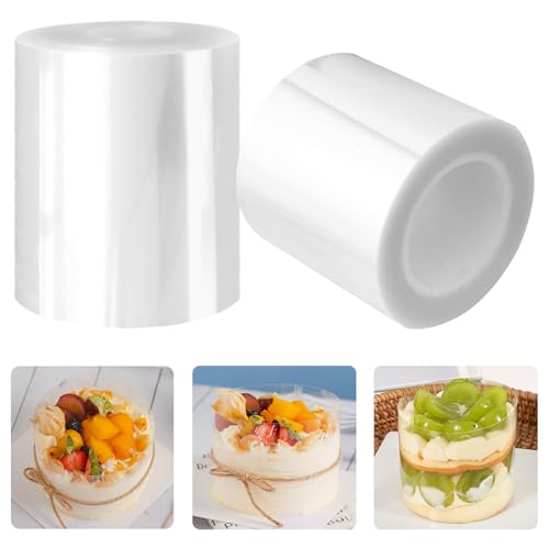 Fyfjur Tortenrandfolie, 2 Stück Tortenfolie 6cm x 10m, Transparent Acetat Foile, Tortenrandfolie 6cm Hoch, Azetatfolie Torte zum Dekorieren von Kuchen, DIY-Backen und Schokoladenmousse Fyfjur Tortenrandfolie, 2 Stück Tortenfolie 6cm x 10m, Transparent Acetat Foile, Tortenrandfolie 6cm Hoch, Azetatfolie Torte zum Dekorieren von Kuchen, DIY-Backen und Schokoladenmousse von Fyfjur